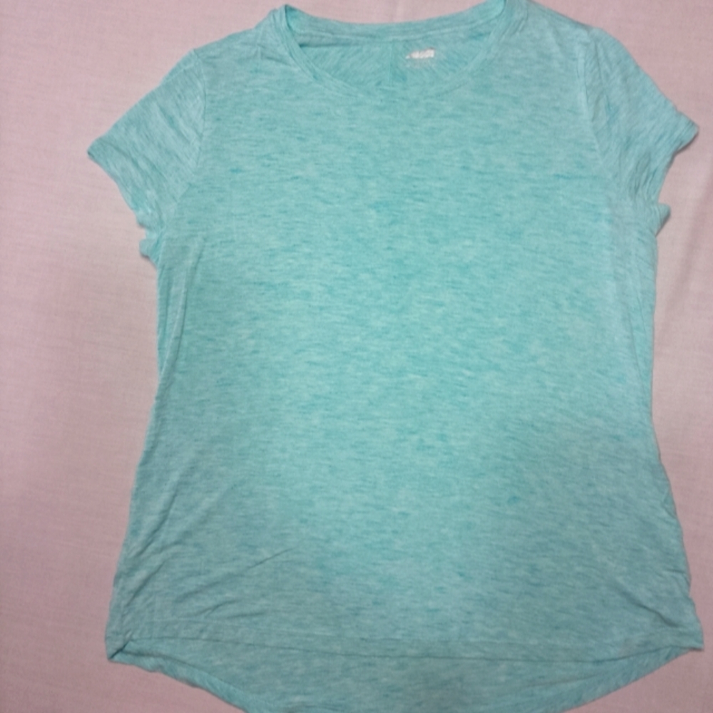 Avia Heathered Aqua Blue Active Sports T-Shirt